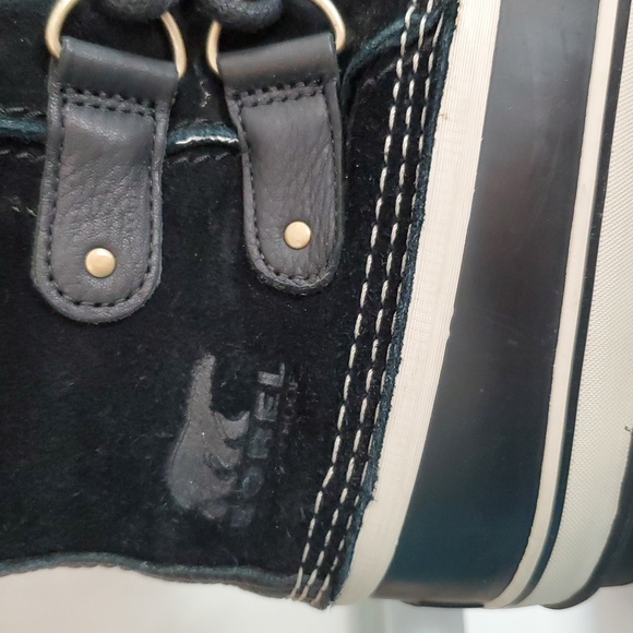 Sorel women’s BlackSnow Boots with Faux Fur Trimed Size 9 good condition - Picture 5 of 10